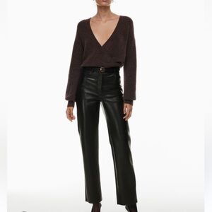 Wilfred Melina Cropped Faux Leather Pants – Black Size 0